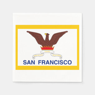 Flagga i San Francisco, Pappra Napkins i Kaliforni Pappersservett