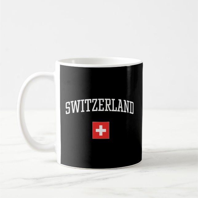 Flagga i Schweiz Kärlek din Land Kaffemugg (Vänster)