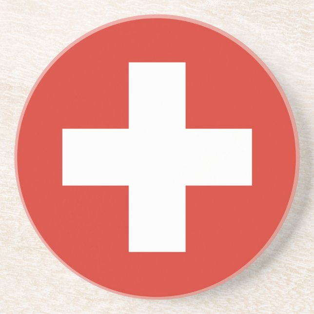 Flagga i Schweiz Underlägg Sandsten (Framsidan)