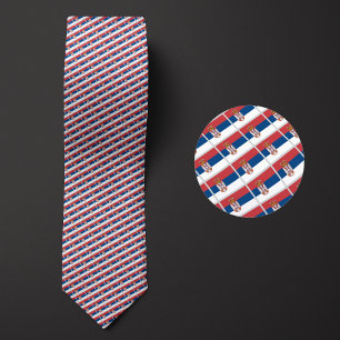 Flagga i Serbien Mönster Slips