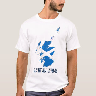 Flagga i Skottland Tartan Army T-Shirt