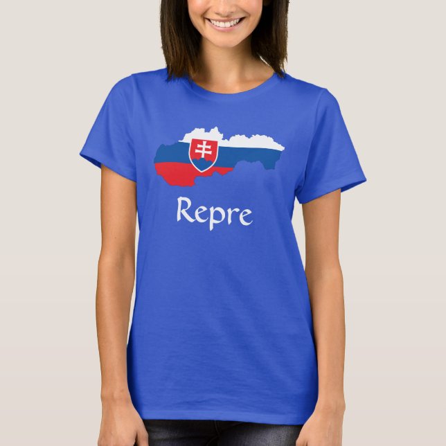 Flagga i Slovakien Repre T-Shirt (Framsida)