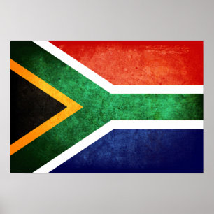 Flagga i södra Afrikan Poster