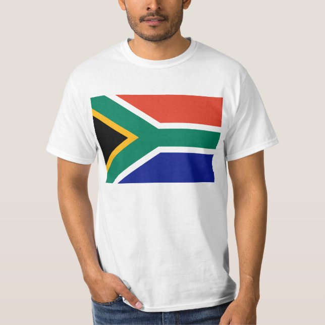 Flagga i South Afrika T Shirt (Framsida)