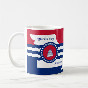 Flagga i staden Jefferson, Missouri Coffee Mugg