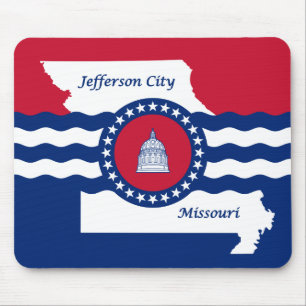 Flagga i staden Jefferson, Missouri Musmatta