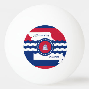 Flagga i staden Jefferson, Missouri Ping Pong Boll