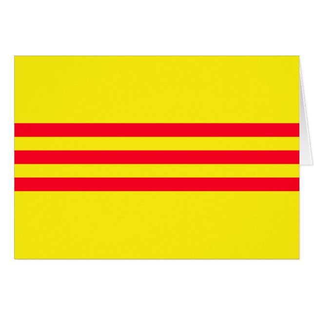 Flagga i Sydvietnamet Hälsningskort (Framsidan Horizontal)
