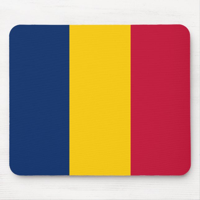 Flagga i Tchad (afrikanska Land) Musmatta (Framsidan)