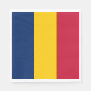 Flagga i Tchad (afrikanska Land) Pappersservett
