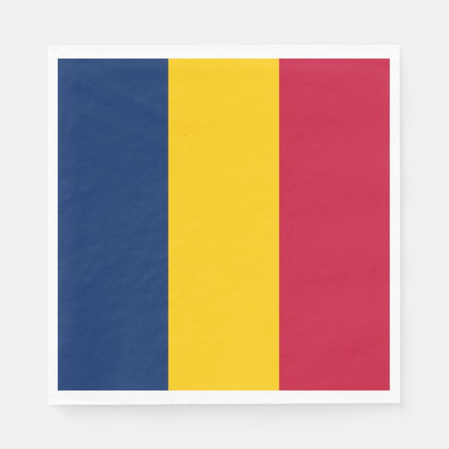 Flagga i Tchad (afrikanska Land) Pappersservett (Framsidan)
