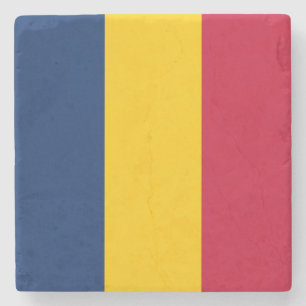 Flagga i Tchad (afrikanska Land) Stenunderlägg