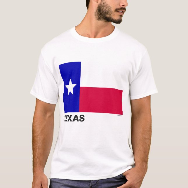 Flagga i Texas T Shirt (Framsida)