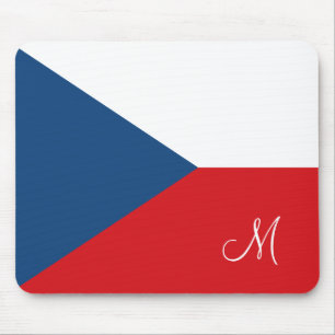 Flagga i Tjeckien Monogrammed Musmatta