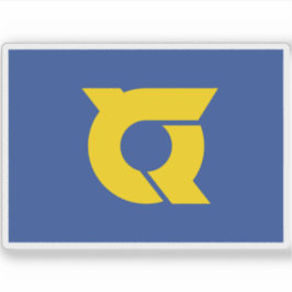 Flagga i Tokushima-regionen, Japan Klistermärken