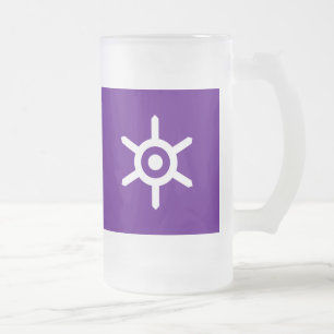 Flagga i Tokyo län, Japan Frosted Glass Beer Frostat Ölglas