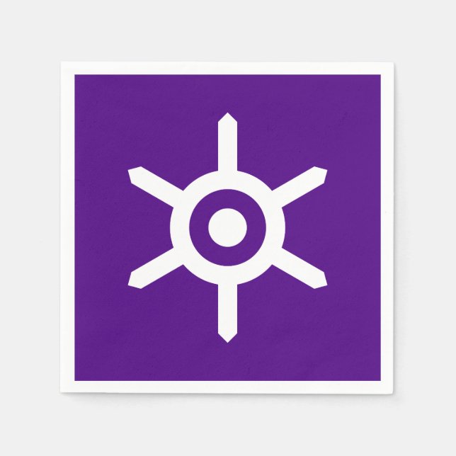 Flagga i Tokyoprefekturen, Japan Pappra blöjor Pappersservett (Framsidan)