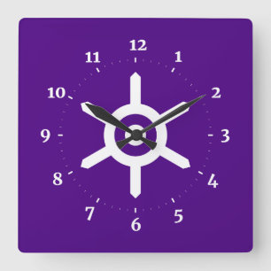 Flagga i Tokyoprefekturen, Japan Square Wall Clock Fyrkantig Klocka