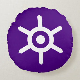 Flagga i Tokyorlandet, Japan Round Pillow Rund Kudde