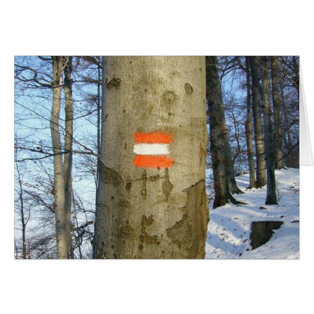 FLAGGA i TRÄD Hälsningskort (Framsidan Horizontal)