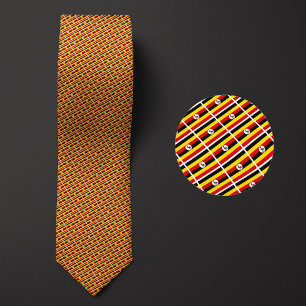 Flagga i Uganda Mönster Necktie belyser nati Slips
