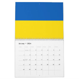 Flagga i Ukraina (blått och gult), patriotiskt mod Kalender