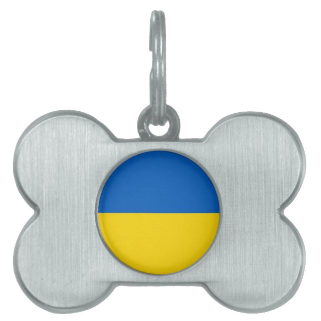 Flagga i Ukraina ID-bricka Husdjur (Framsidan)