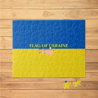 Flagga i Ukraina: Jigszons Puzzle 8"x10" Pussel