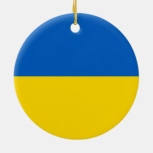 Flagga i Ukraina Julgransprydnad Keramik