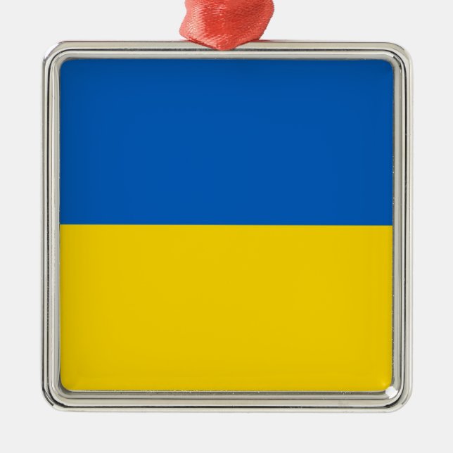 Flagga i Ukraina Julgransprydnad Metall (Framsidan)