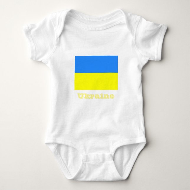 Flagga i Ukraina, märkt. T Shirt (Framsida)
