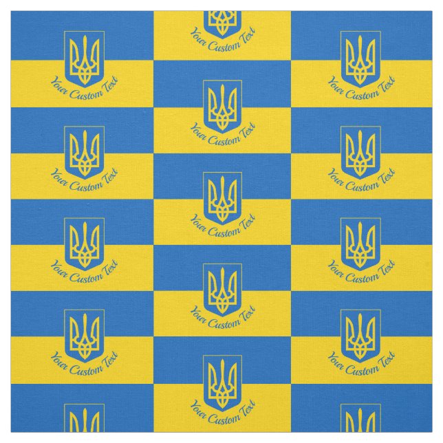 Flagga i Ukraina med jackande av arm och anpassnin Tyg (Provkarta)