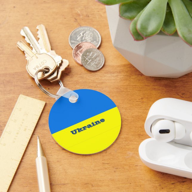 Flagga i Ukraina Nyckelring (Skrivbord)