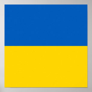 Flagga i Ukraina Poster