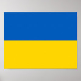 Flagga i Ukraina Poster