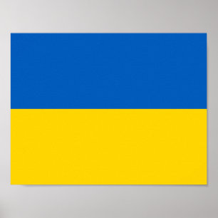 Flagga i Ukraina Poster