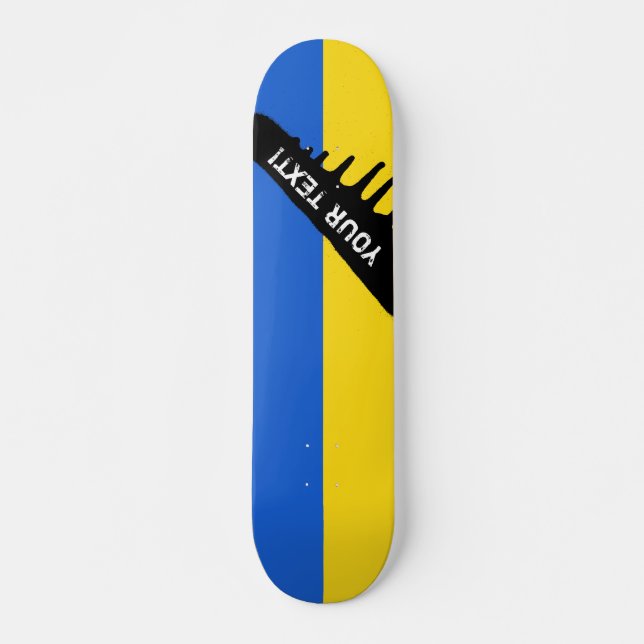 Flagga i Ukraina Skateboard Bräda 20 Cm (Framsida)