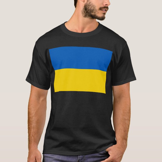 Flagga i Ukraina Tee Shirt (Framsida)