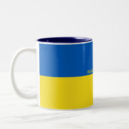 Flagga i Ukraina Två-Tonad Mugg