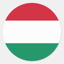 Flagga i Ungern Runt Klistermärke
