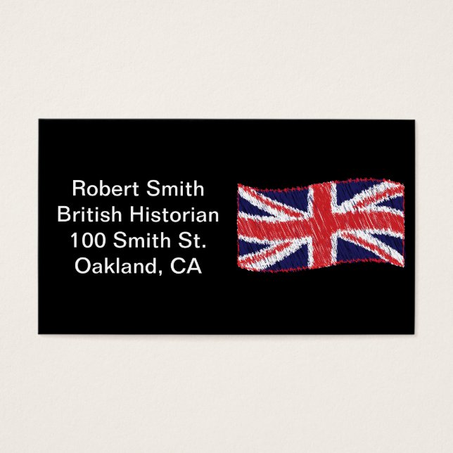 Flagga i unionen visitkort (Framsidan)