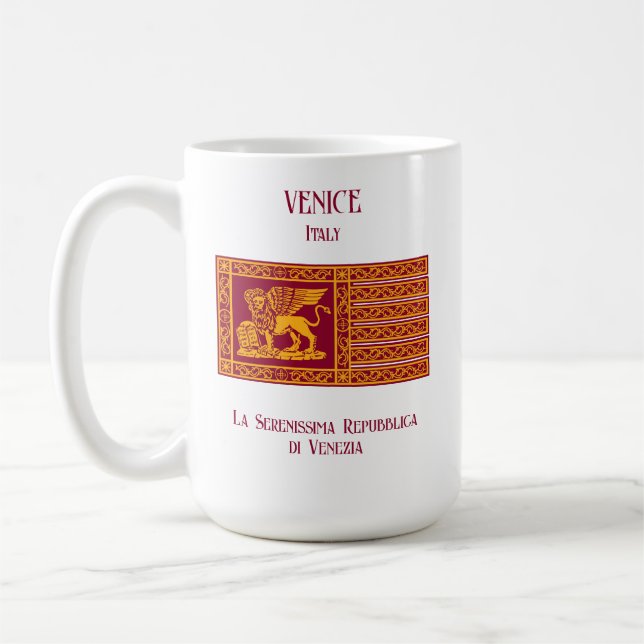 Flagga i Venedig Kaffemugg (Vänster)
