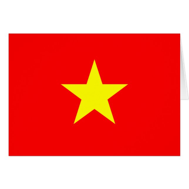 Flagga i Vietnam Hälsningskort (Framsidan Horizontal)