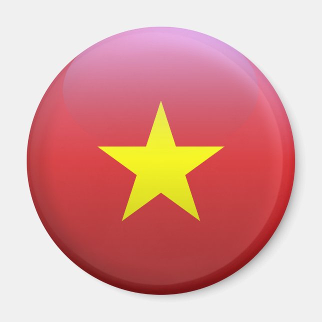 Flagga i Vietnam Magnet (Framsidan)