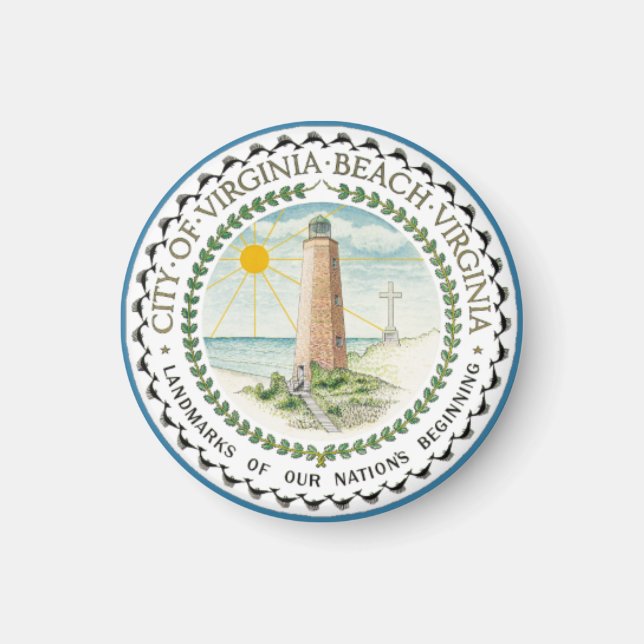 Flagga i Virginia Beach, Virginia Magnet (Framsidan)