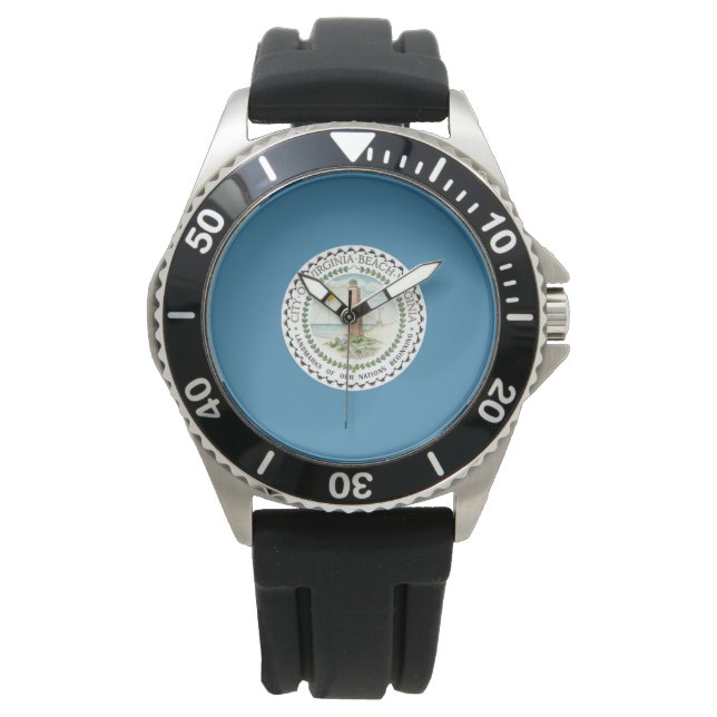 Flagga i Virginia Beach (Virginia, USA) Armbandsur (Framsida)