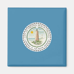 Flagga i Virginia Beach (Virginia, USA) Magnet