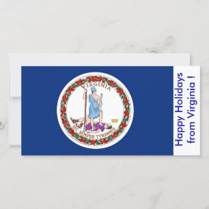 Flagga i Virginia, Glad helg från USA Julkort