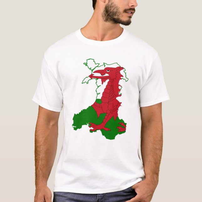 Flagga i Wales T-Shirt (Framsida)