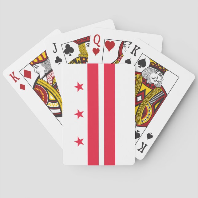 Flagga i Washington D.C. (Columbia District) Casinokort (Baksidan)